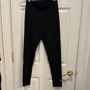 Victorias Secret Pink Black High-Waisted Leggings